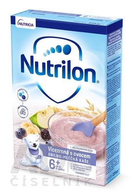 NUTRICIA Zakłady Produkcyjne Sp. z o.o. Nutrilon obilno-mliečna kaša viaczrnná s ovocím, bez palmového oleja (od ukonč. 6. mesiaca) (inov.2021) 1x225 g
