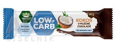 topnatur Tyčinka LOW CARB Kokos v čokoláde 1x40 g