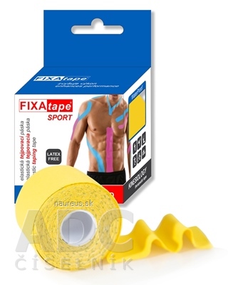 ALFA VITA, s.r.o. FIXAtape tejpovacia páska SPORT kinesiologická, elastická, žltá 5cm x 5m, 1x1 ks