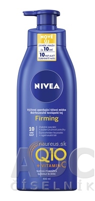Beiersdorf S.A. NIVEA Spevňujúce telové mlieko Firming Q10+Vit.C výživné, suchá pokožka 1x400 ml 400ml