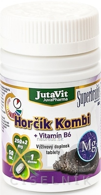 JuvaPharma Kft. JutaVit Horčík kombi + vitamín B6 tbl 1x50 ks 50 ks