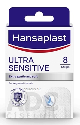 Hansaplast ultra sensitive extra soft náplasť, 2 veľkosti 1x8 ks