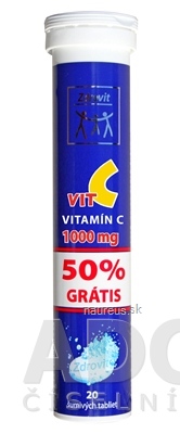 NP PHARMA Sp. z o.o. Zdrovit Vitamín C 1000 mg 50% grátis tbl eff (šumivé tablety) 1x20 ks 20 ks