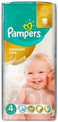 Procter and Gamble DS Polska Sp. z o.o. PAMPERS PREMIUM CARE 4 Maxi detské plienky (8-14 kg) 1x52 ks 52 ks