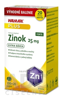 WALMARK, a.s. WALMARK Zinok FORTE 25 mg tbl 100+20 navyše (120 ks)