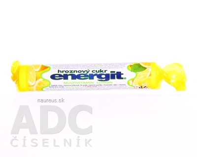 Energit hroznový cukor multivitamín, citrón pastilky 1x17 ks (37,4 g)