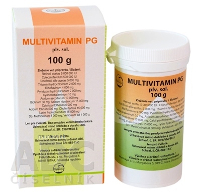 Pharmagal multivitamin pg prášok na perorálny roztok 1x100 g