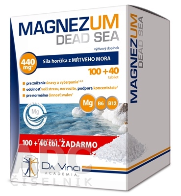 Simply You Pharmaceuticals a.s. MAGNEZUM DEAD SEA - DA VINCI tbl 100+40 zadarmo (140 ks)