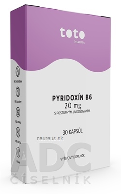 Toto pyridoxín b6 20 mg cps s postupným uvoľňovaním 1x30 ks