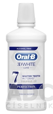 PROCTER & GAMBLE Oral-B 3D WHITE Luxe PERFECTION ústna voda, bez alkoholu 1x500 ml