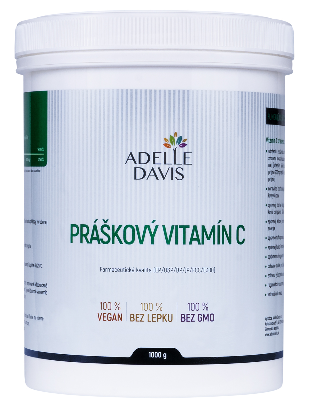 Adelle Davis - Vitamín C, práškový, 1 kg