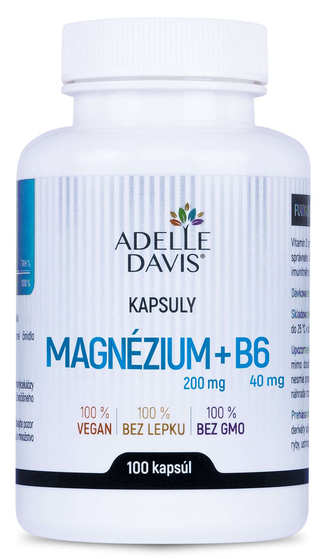 Adelle Davis - Magnézium, 200 mg a B6 40mg, 100 kapsúl