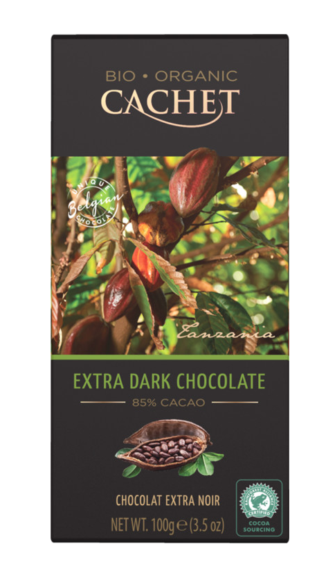 CACHET čokoláda Tanzania Organic horká 85% 100g