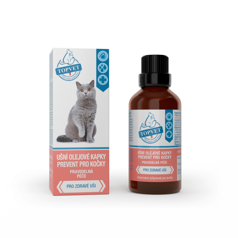 Ušné olejové kvapky prevent pre mačky 50ml