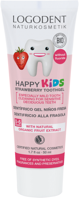 Logona Happy Kids zubný gél jahoda 50 ml