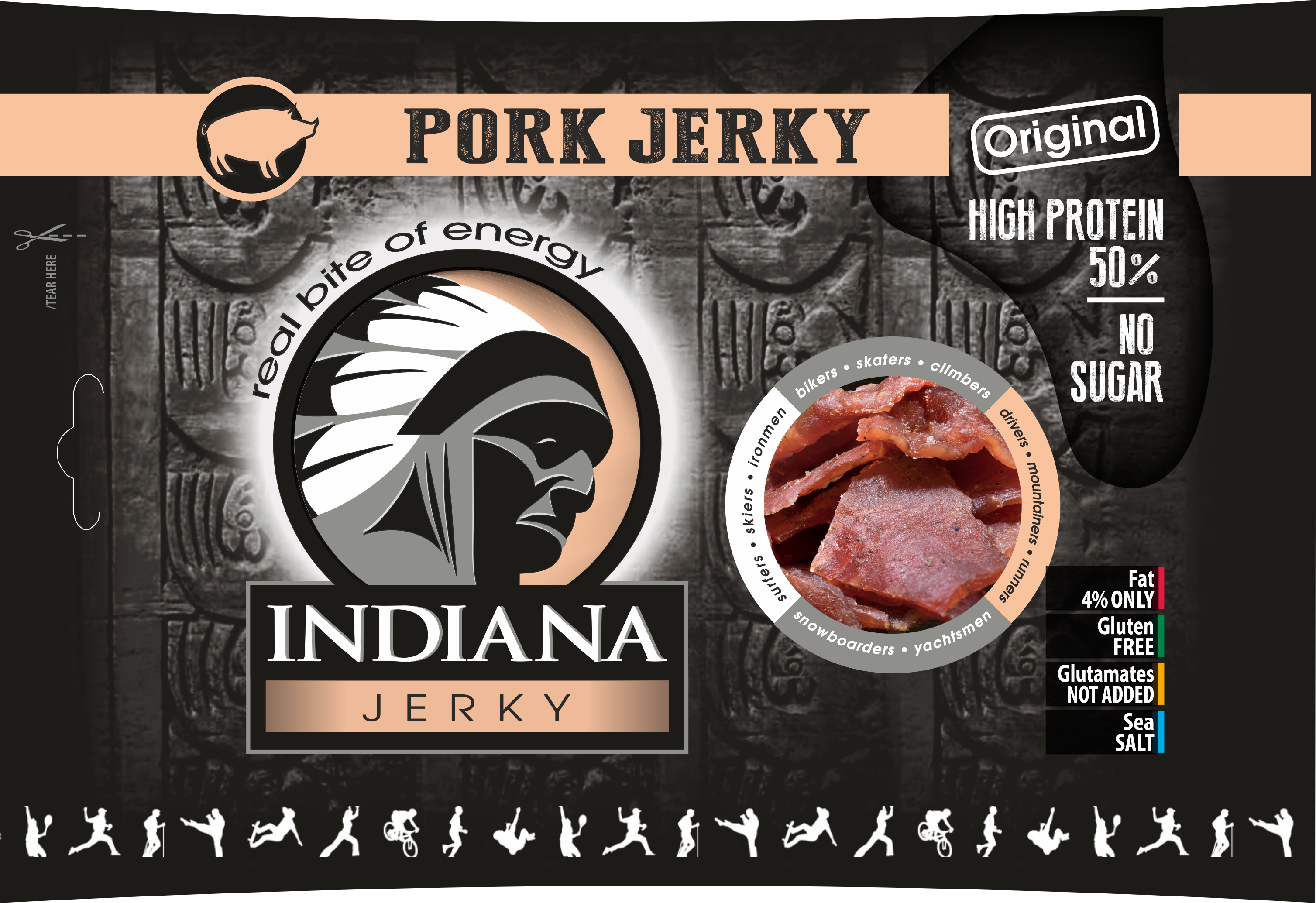 Indiana Jerky Jerky pork (bravčové) Original 100g 100g