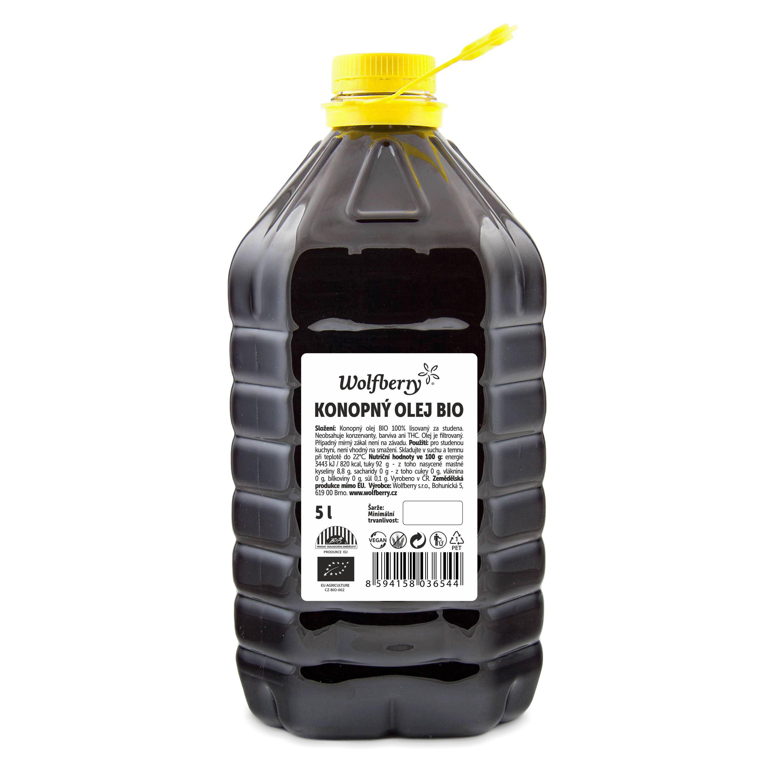 Wolfberry Konopný olej BIO 5000 ml Wolfberry * 5000ml