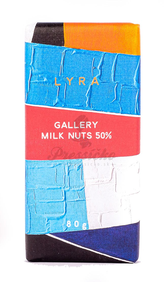 COKOLADA Lyra Gallery mliečna Nuts 80g