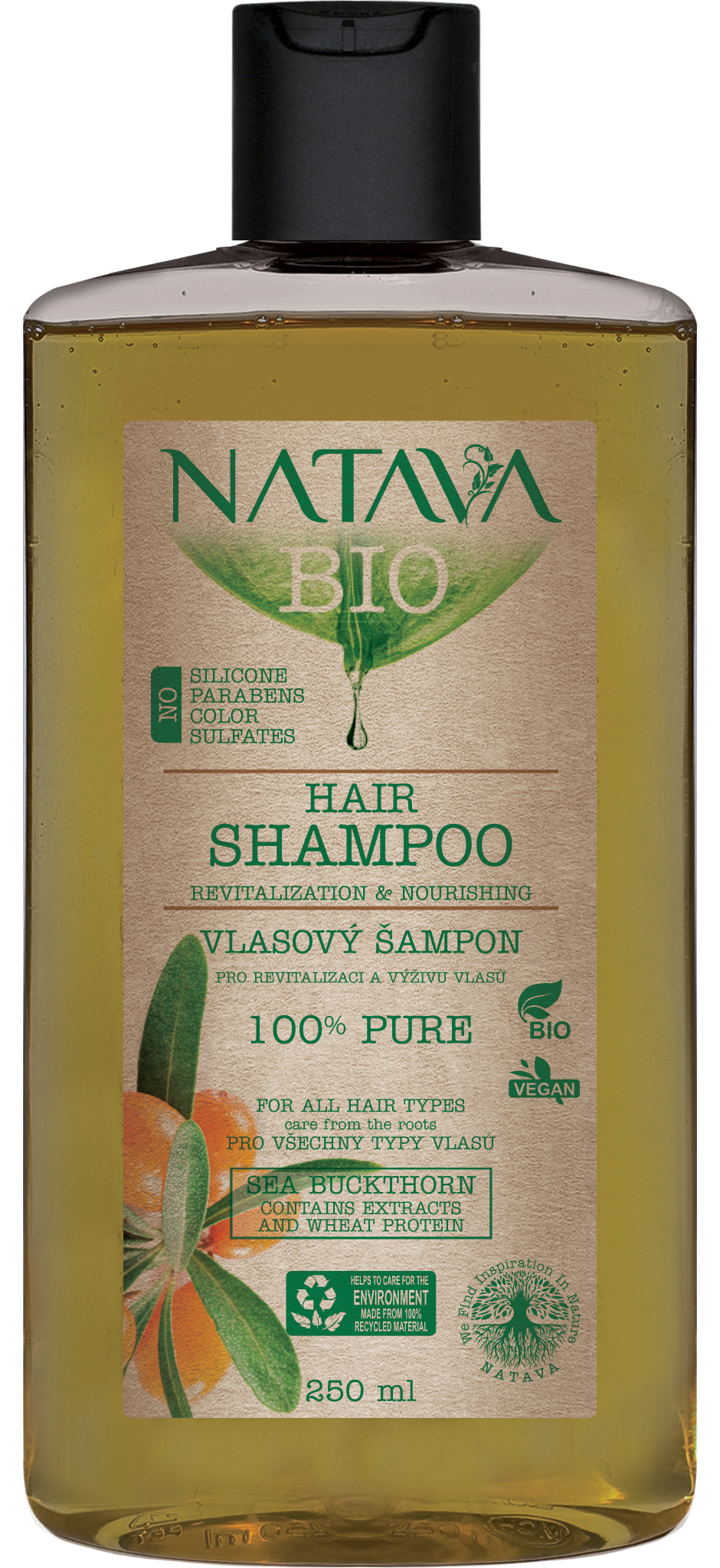 Šampón Rakytník - revitalizácia a výživa vlasov