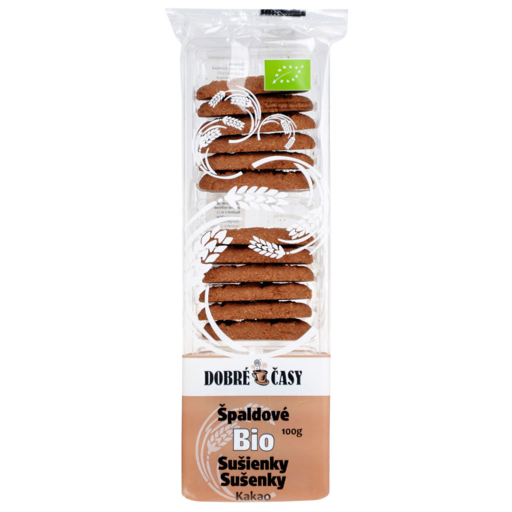 Sušienky špaldové kakaové 100 g BIO