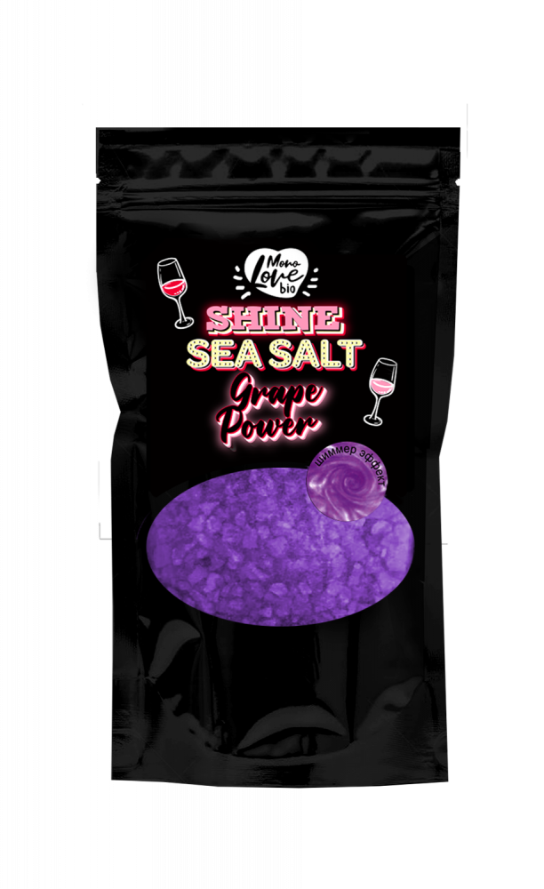 Trblietavá morská soľ do kúpeľa Grape Power